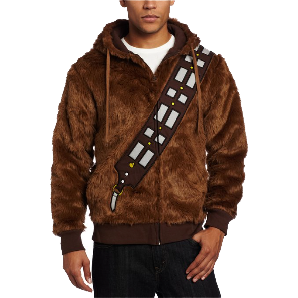 Star Wars Chewbacca Chewy Costume Hoodie T-Shirt Hooded Mask Mens S M L XL